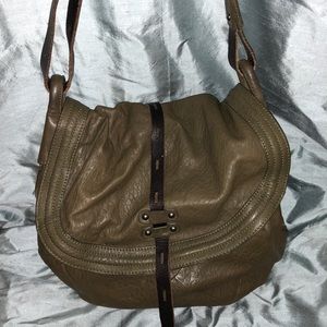 Revel Olive Green Leather Hobo Bag